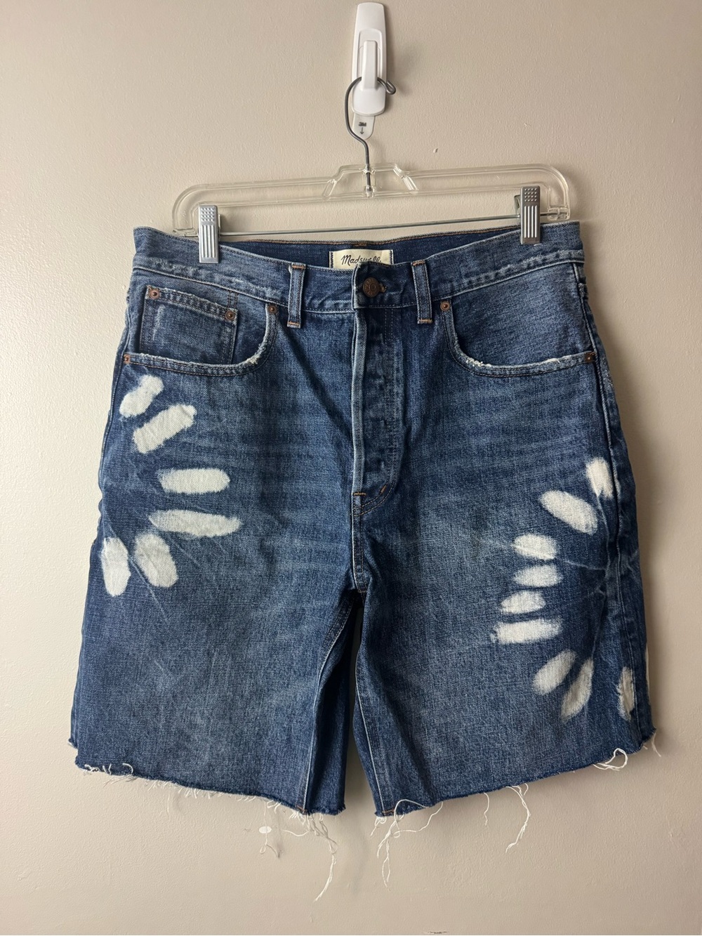 Women’s Madewell Tie-Dye The Essex Long Baggy Shorts Size 28